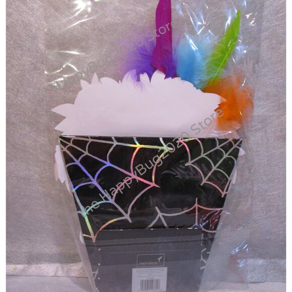 Papyrus DAY OF THE DEAD Halloween gift bag/tote-feathers + Tissue Paper-SEALED - Picture 7 of 10